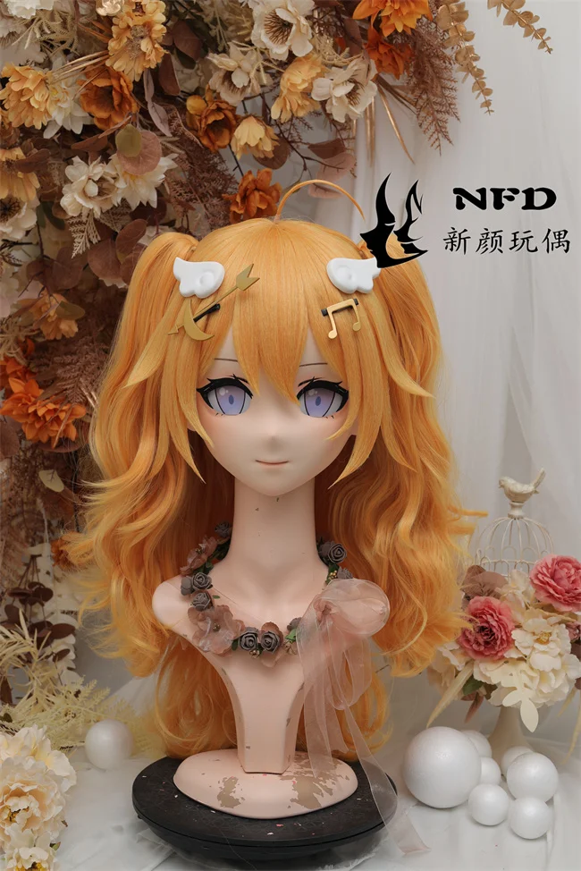 Kigurumi gold self-set Kigurumi mask full headband lock cosplay headshell props costume anime game