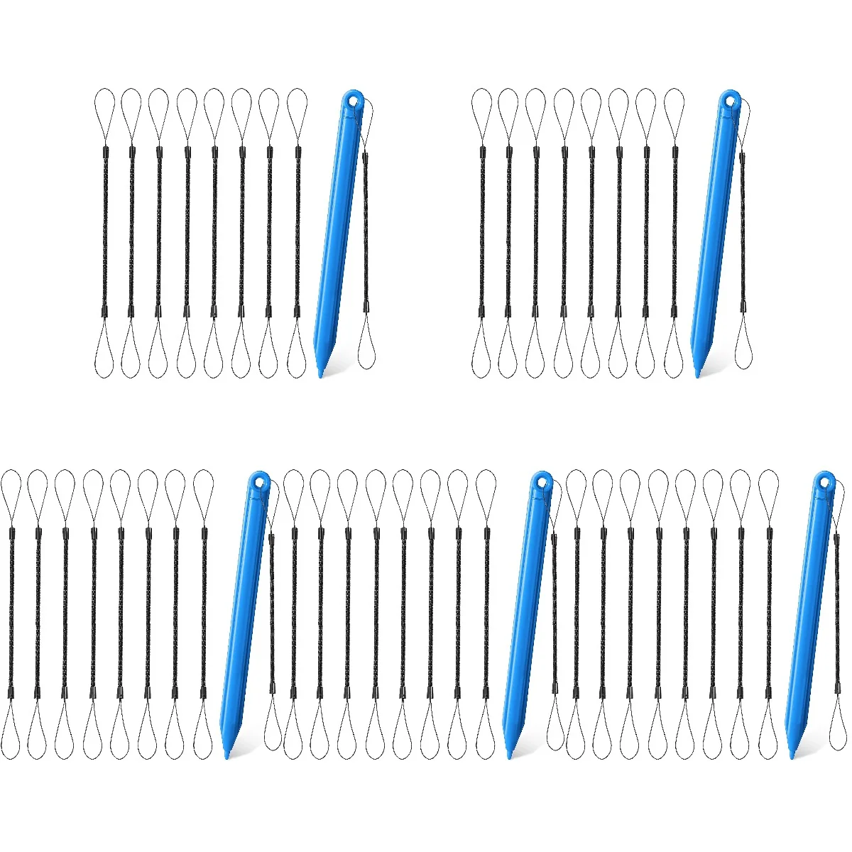 

5 шт., ремешок для стилуса, тросики, телескопический пружинный держатель для ремешка, веревка для эластичного банджи-шнура на запястье