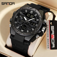 SANDA Brand Watch Men Sport Alarm Clock Waterproof Wristwatches Original Brand Men's Wristwatch Quartz Digital Watches