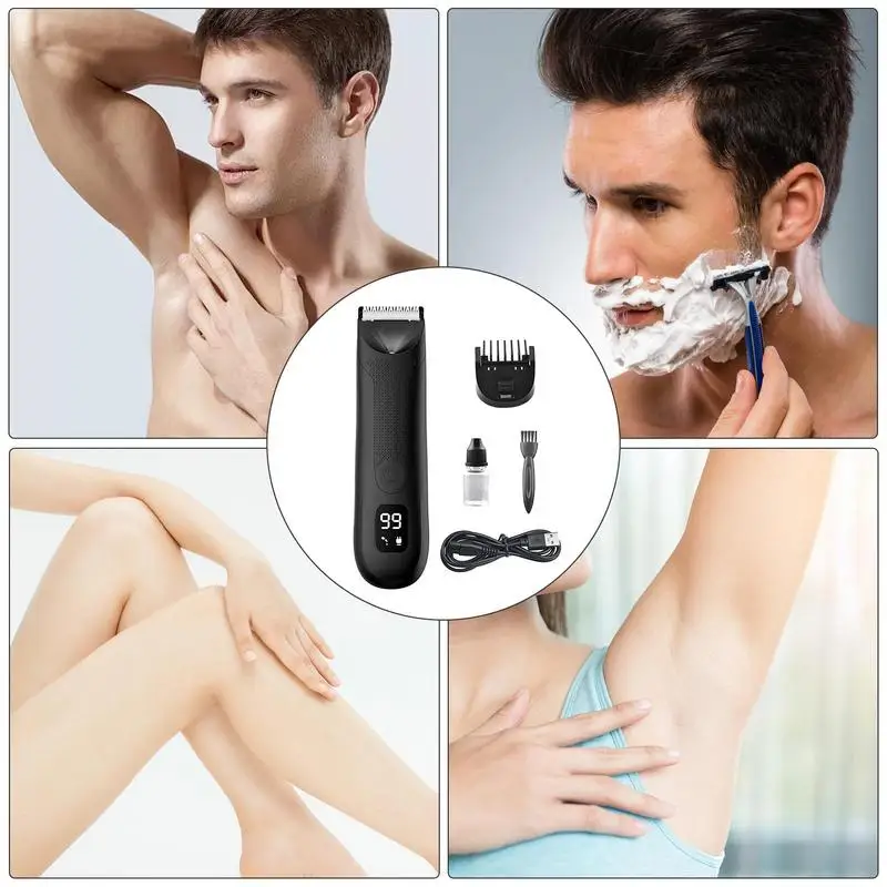 Aparador elétrico pequeno para homens, barbeador impermeável, aparador seguro sem fio, ferramentas de barba grooming