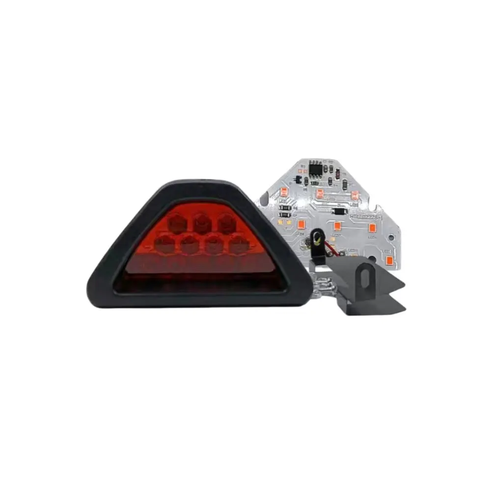 Motorcycle Triangle Brake Stop Light LED Universal Lamp Warning DRL Red 12 Rear Tail Light Auto Motorcycle Signal Accessories
