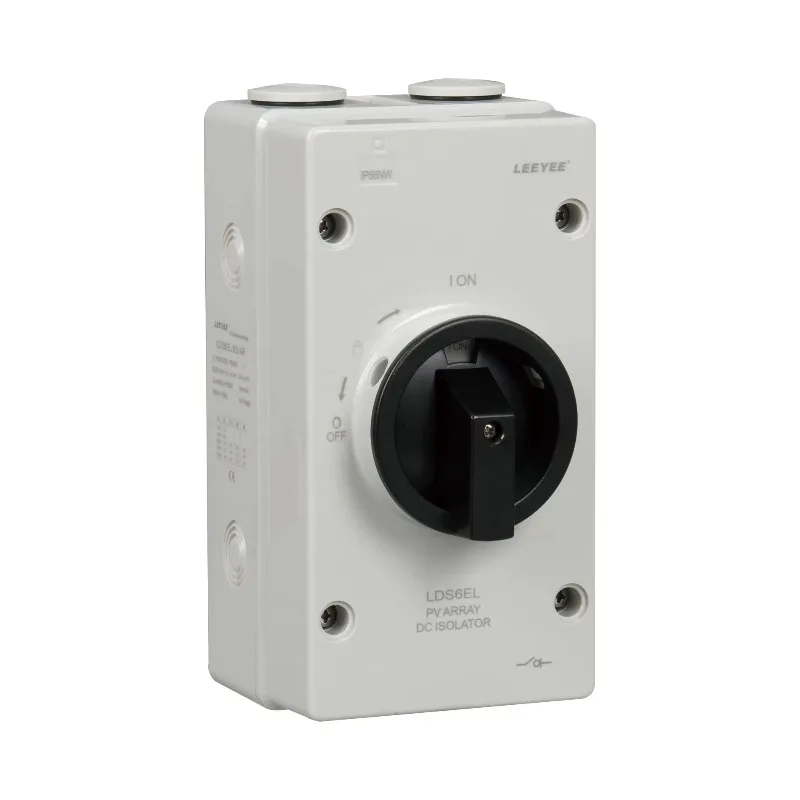 4P 1000V DC 25A Plastic Enclosure Box Isolation Switches Electric Lockable PV Isolator Switch