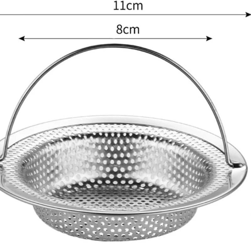 مصفاة حوض مطبخ ستنلس ستيل مع مقبض RV بالوعة غسالة صحون هوبر مطعم الخطيئة بالوعة المطبخ مصفاة النفايات