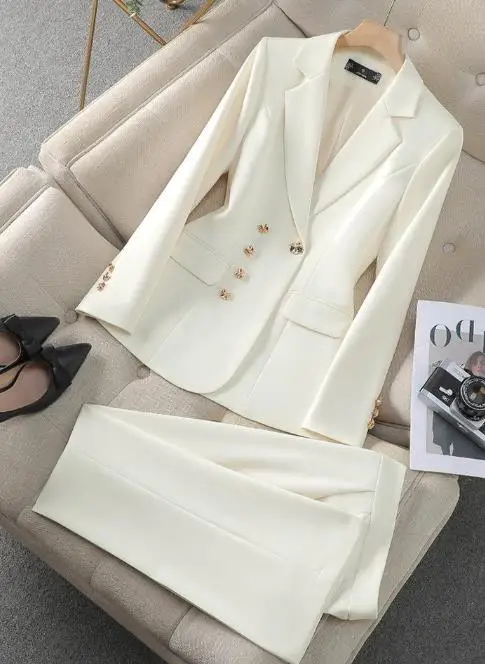 

2025 Women's Clothing Temperament, Fashionable Slim Fit, Administrative and Business Commuting Work Clothes, Professional Suit