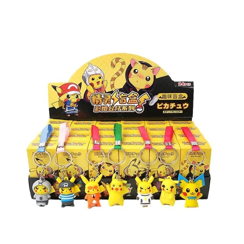 24pcs Pokemon Pikachu Figuur Mystery Blind Box Legend Arceus Permanente Handleiding Decoratie Primaire Randapparatuur Speelgoed Hanger Gift