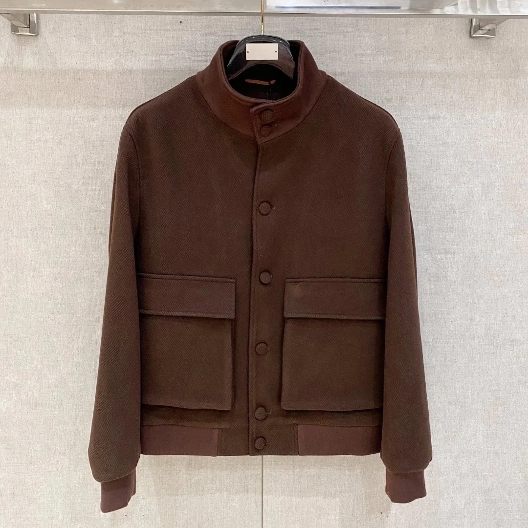 

Fall/Winter New Style Fashion Pockets Old Money Style Simple V-Neck Coat Men's Casual Jacket