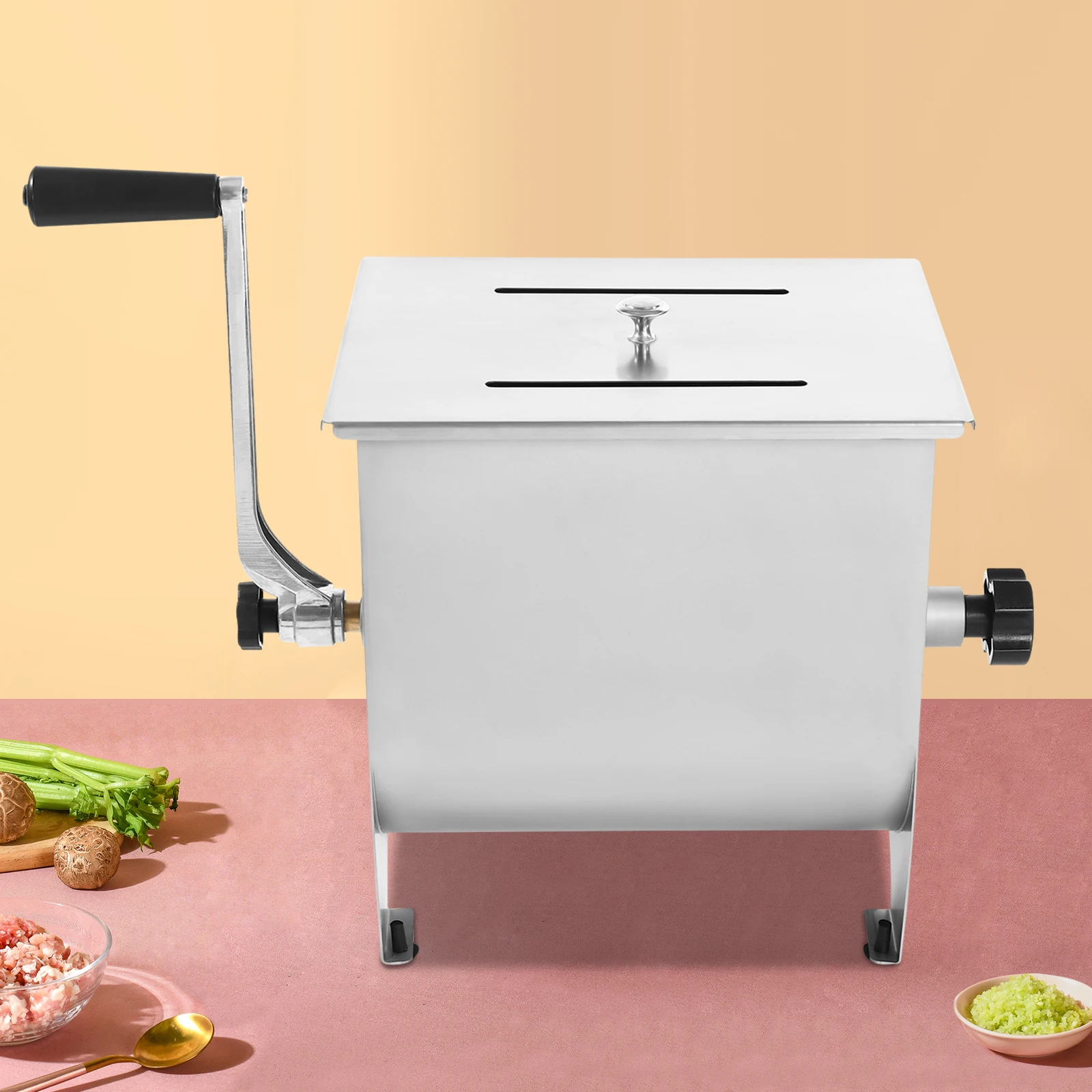 20lbs Manual Meat Mixer Stainless Steel Meat Mixer for Sausage Manual Meat Grinder Sausage Mixer Machine Meat Processing Equipment for Seasonings