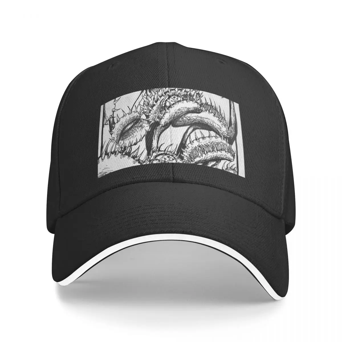 Venus fly trap b/w Baseball Cap derby hat Rugby western Hat Women's Hats For The Sun Men's