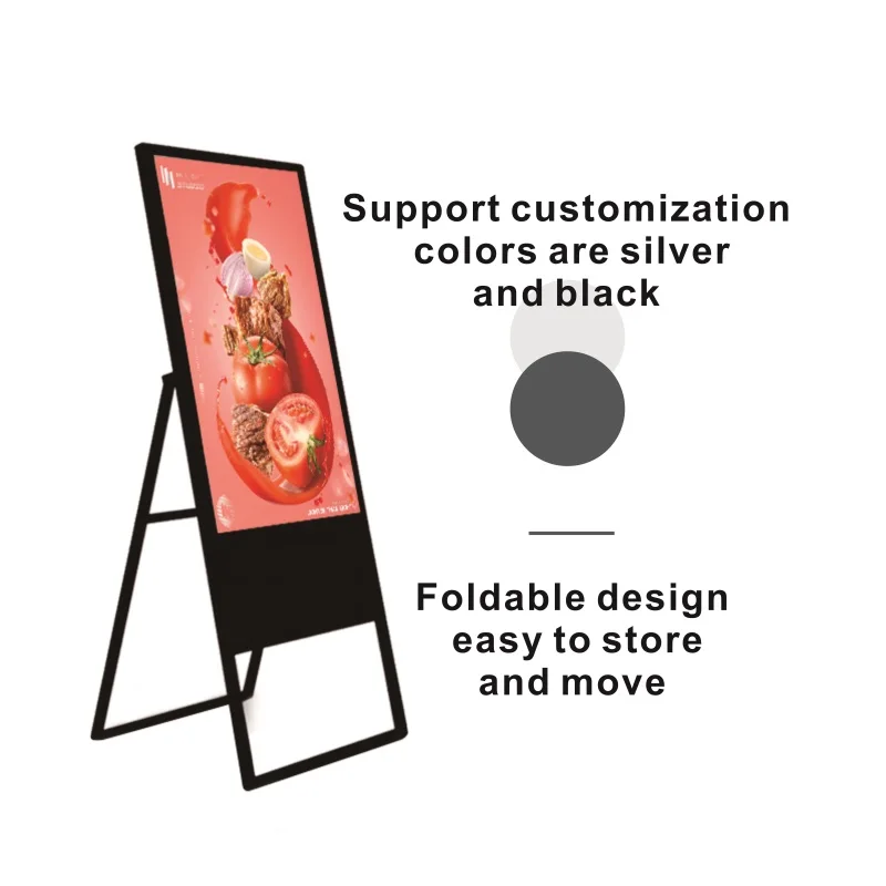 Multi-scene Foldable Floor Digital Signage Movable Water Plate