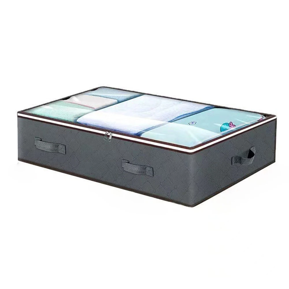 

Thickened Non-woven Under-bed Storage Box Storage Cabinet Large Size For Clothes Bedding Quilt Pillow Foldable Storage Organizer
