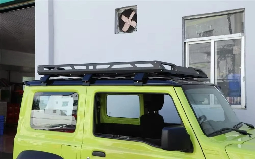 

LED Work Light Aluminum Alloy Roof Luggage Rack Fit for JB64/74 Car Metal Carrier Box Basket