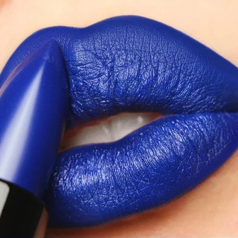 1PC Vampire Blue Black White Vampire Color Matte Lipstick Waterproof Retro Dark Color Lipsticks Halloween Party Makeup Cosmetics