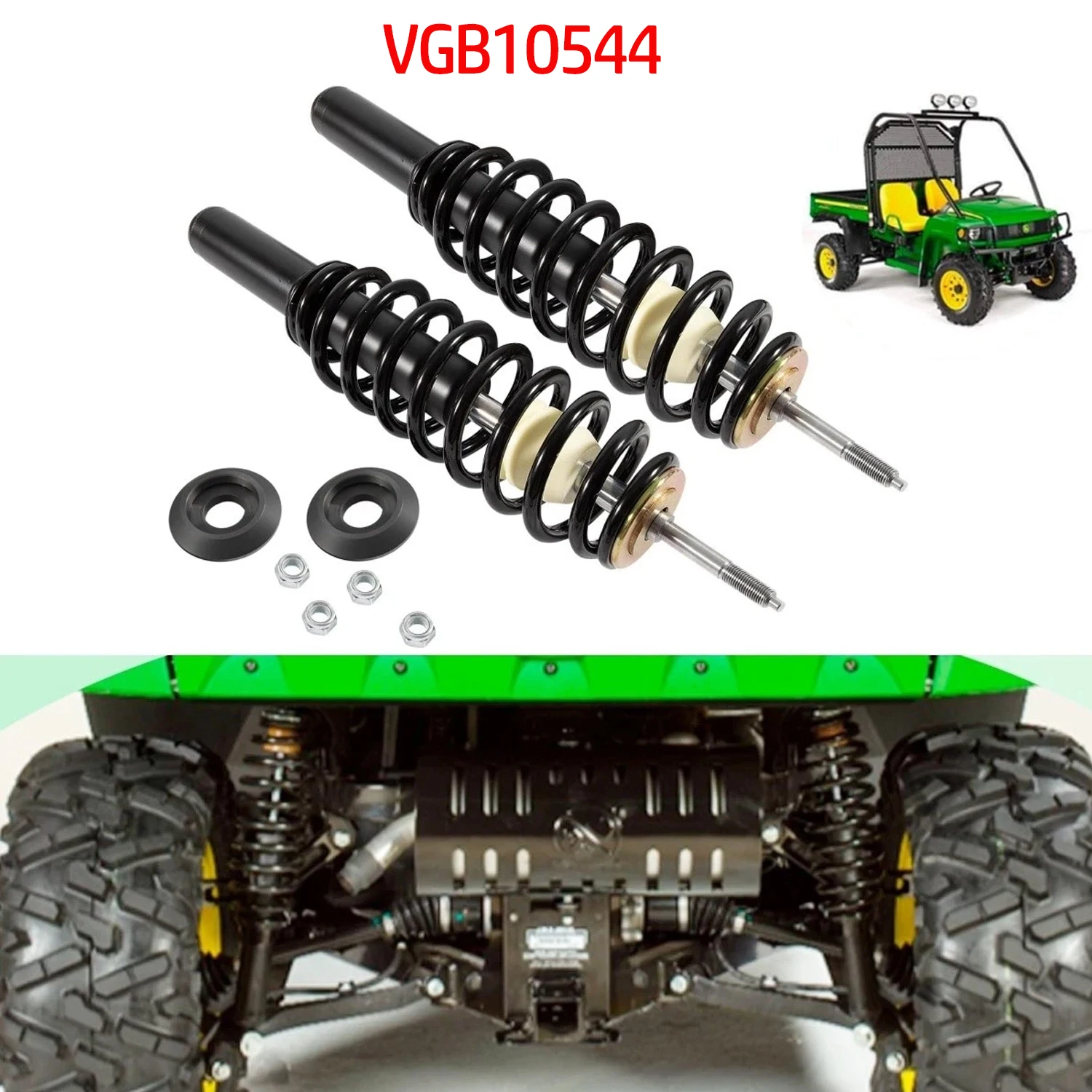 2Pcs Shocks Absorber Front Suspension Strut VGB10544 Compatible with John Deere Gators HPX 4X2 HPX 4X4 and Gator XUV620i XUV850D