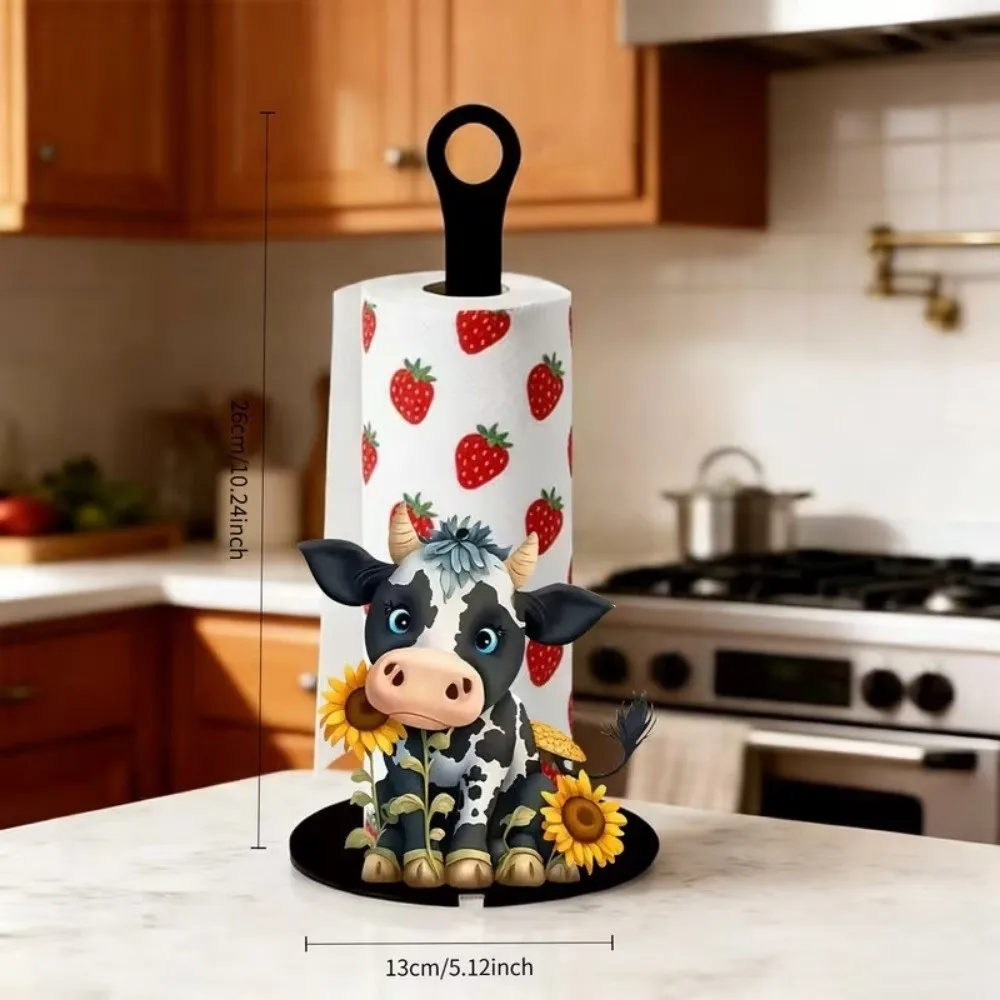 Tree Flower Christmas Tissue Holder Cat Dog Wooden Vertical Napkins Rack Home Decor Desk Ornament Tissue Storage Rack