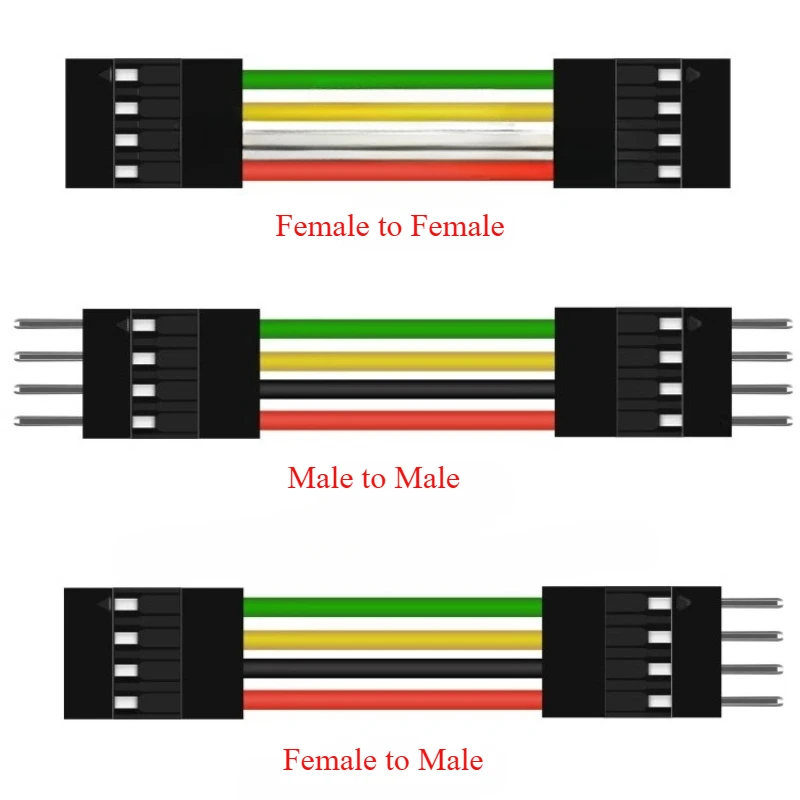 

10pcs 2.54mm Dupont 2P3P4P5P6P7P8P9P10P 12Pin 10/20/30/50cm 24awg Male Female Connector Cable PCB Breadboard Jumper Wire Harness