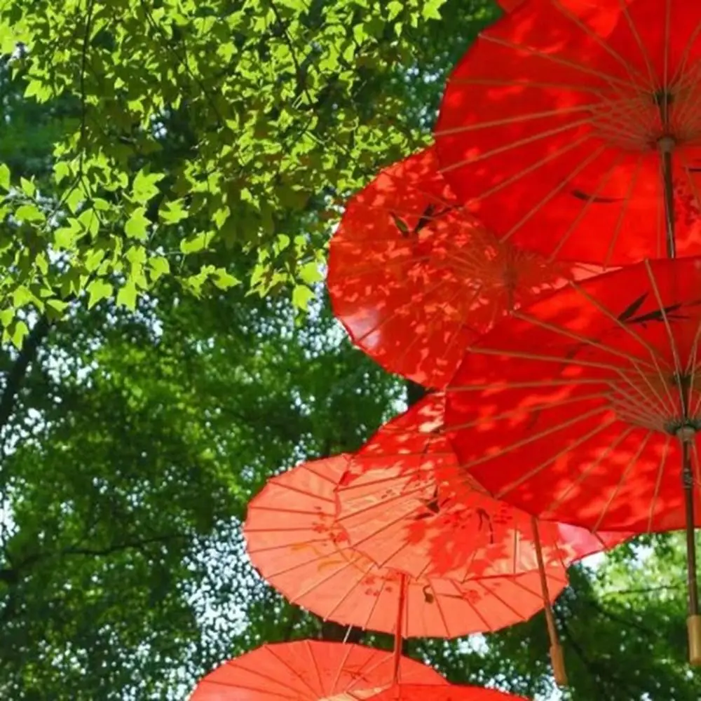 Новый китайский античный стиль, зонт из промасленной бумаги, шелковый 10-цветный декоративный зонт, украшение для зонта, вечерние пейзажи для подружек невесты