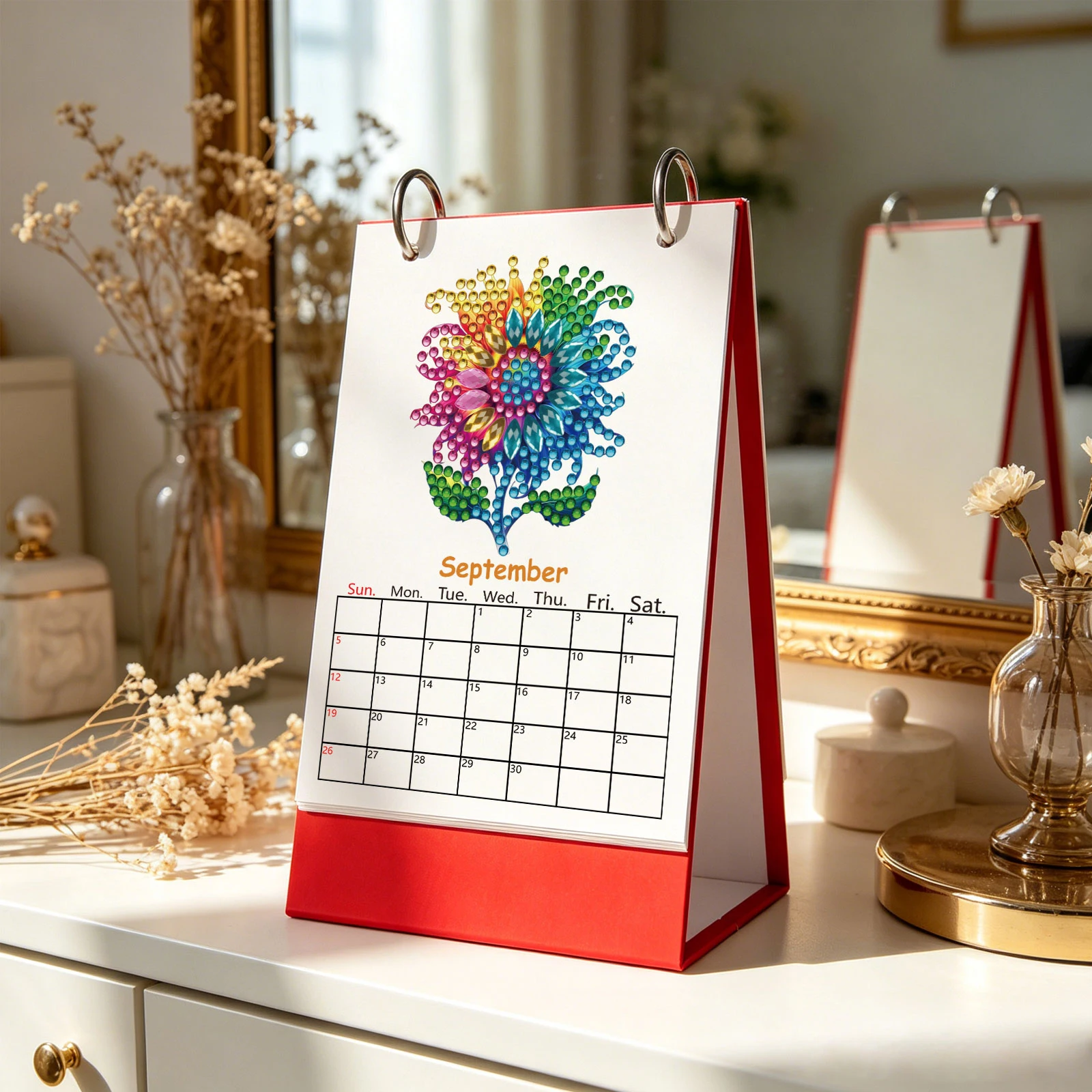 Kalender Meja Bulanan Diamond - Resin Art Table Top ulasan dan harga