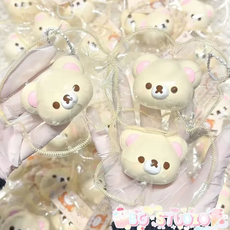 1PCS Rilakkuma Big Head Silicone Pinch Decompression Toy Gift Good-looking Pinch Music Stress Relieving Hand Relaxation