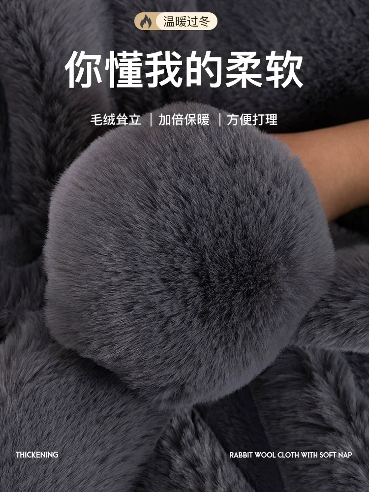 Winter Couch Seat Covers for Sofas Funda Sofa Lugares Fundas Sofas Plazas Plush l shape sofa cover home chair mat blue towel