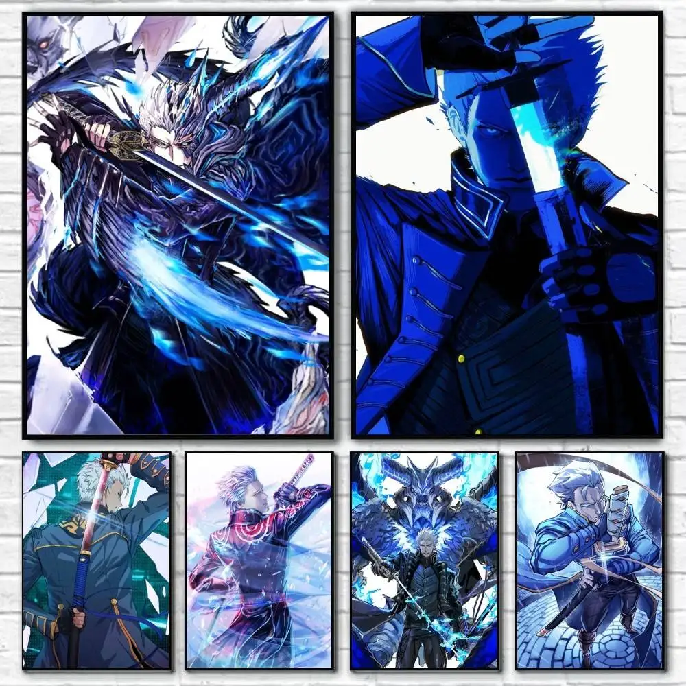 Vergil  Devil May Cry  Anime Character Poster HD Print Wall Art Home Decor