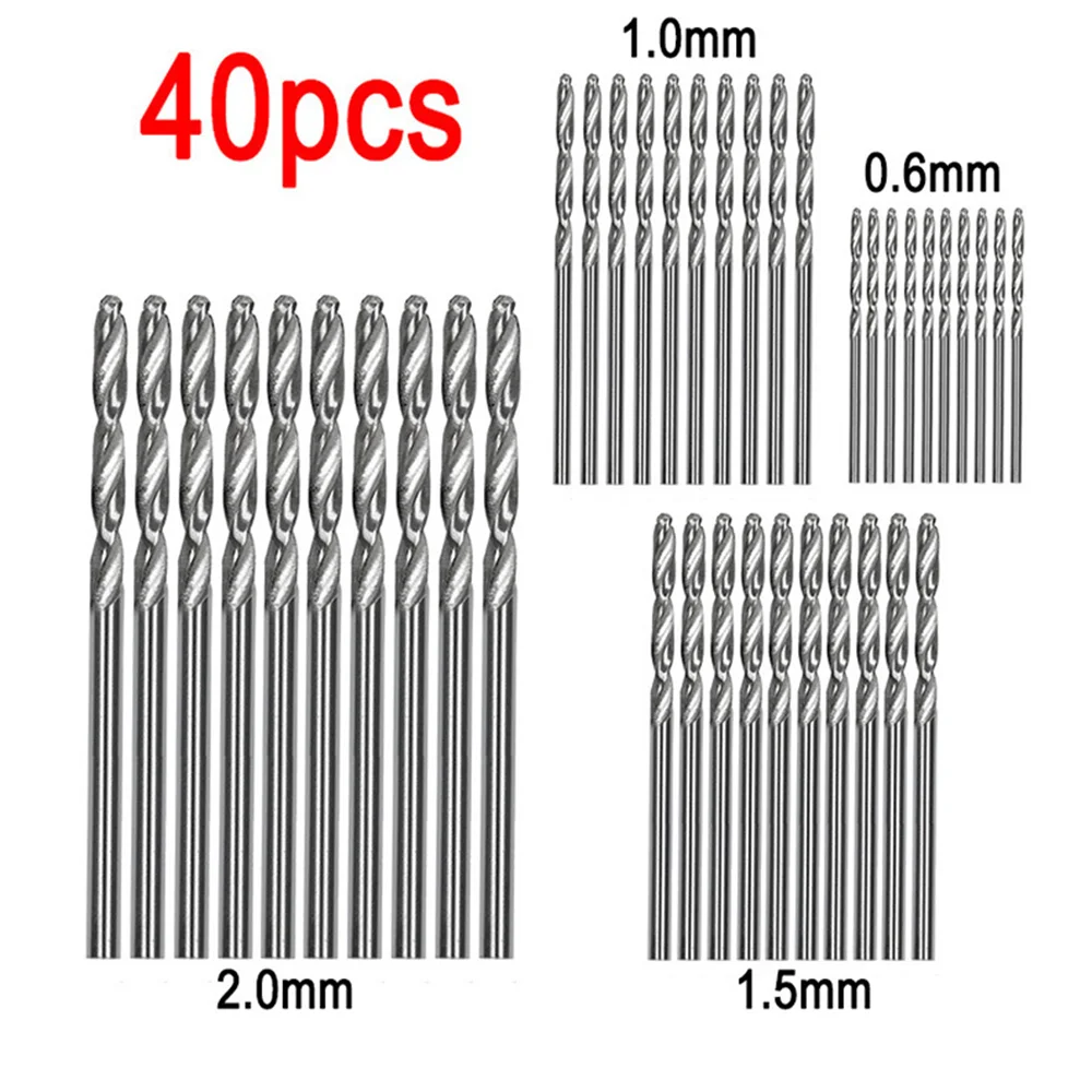 50pc titanium plated twist drill set 1-3mm small drill bit electric drill drilling set DIY woodworking drilling and opening tool