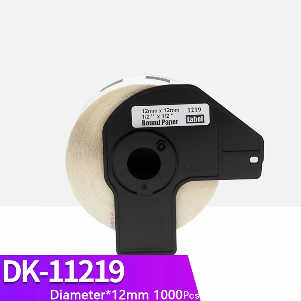 1Roll Compatible Brother DK-11219 Label Diameter 12mm Round 1200Pcs Work for Label Printer QL-700/710/720 DK-1219