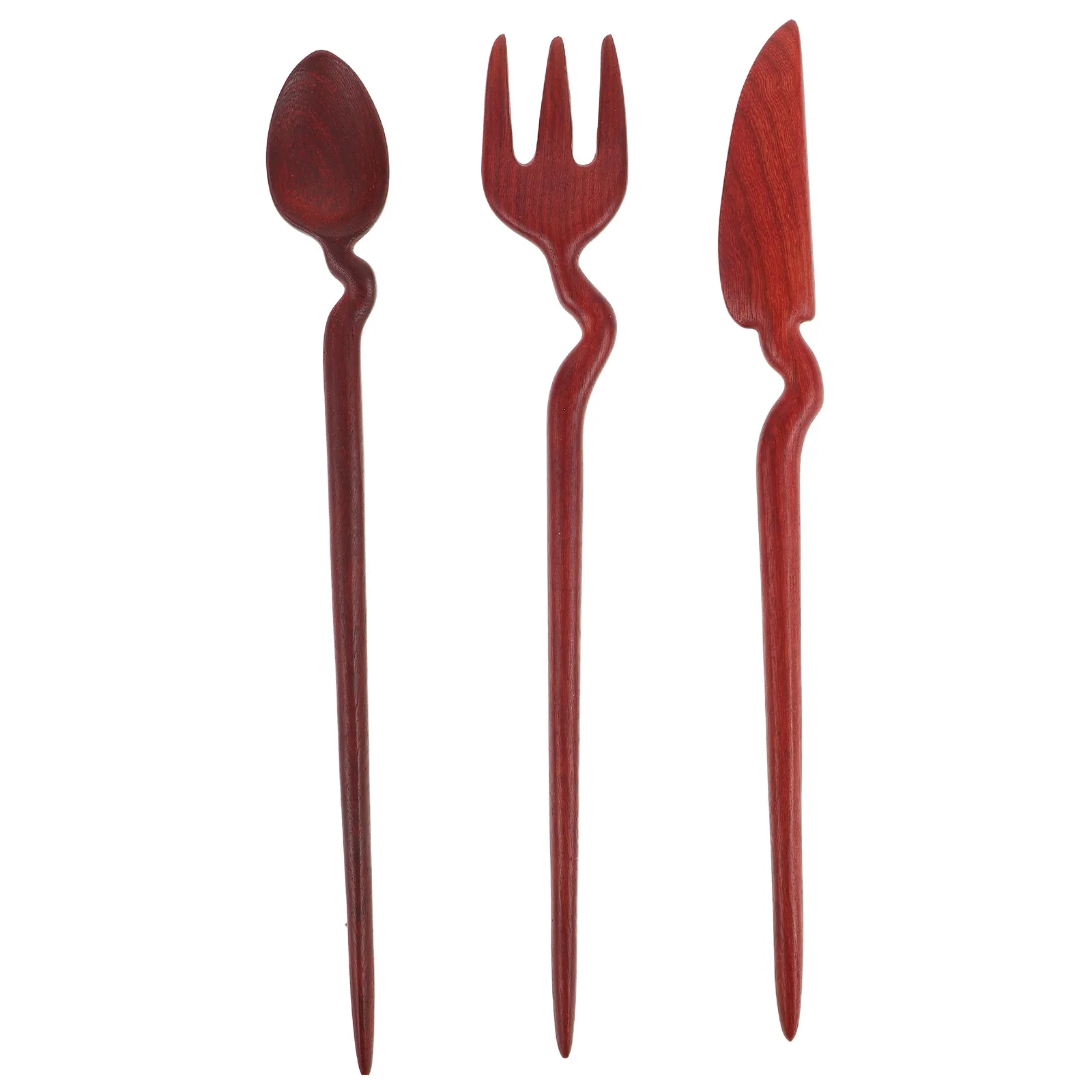 3Pcs Vintage Hair Chopsticks Wooden Chinese Traditional Accessories Retro Design Updo Chignon Pin Elegant Hairstyle
