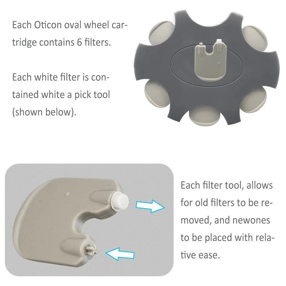 Oticon Hearing Aid Wax Guards 3/6/12 Pack ProWax Replacement Filters for ITC CIC Disposable Ear Wax Traps Cerumen Protection image 5