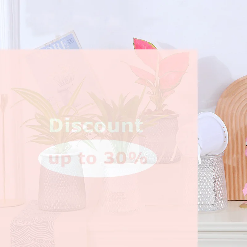 [Self Watering Plant Pot Transparent Plastic Flower Vase Double-layer Automatic Lazy Potted Hydroponic Pot Garden Home Dector]