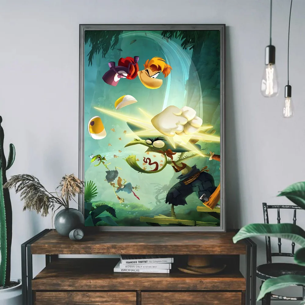 Rayman Legends ملصق ورق أبيض مقاوم للماء ملصق ورقي مقهى بار لوحة جدارية فنية جمالية