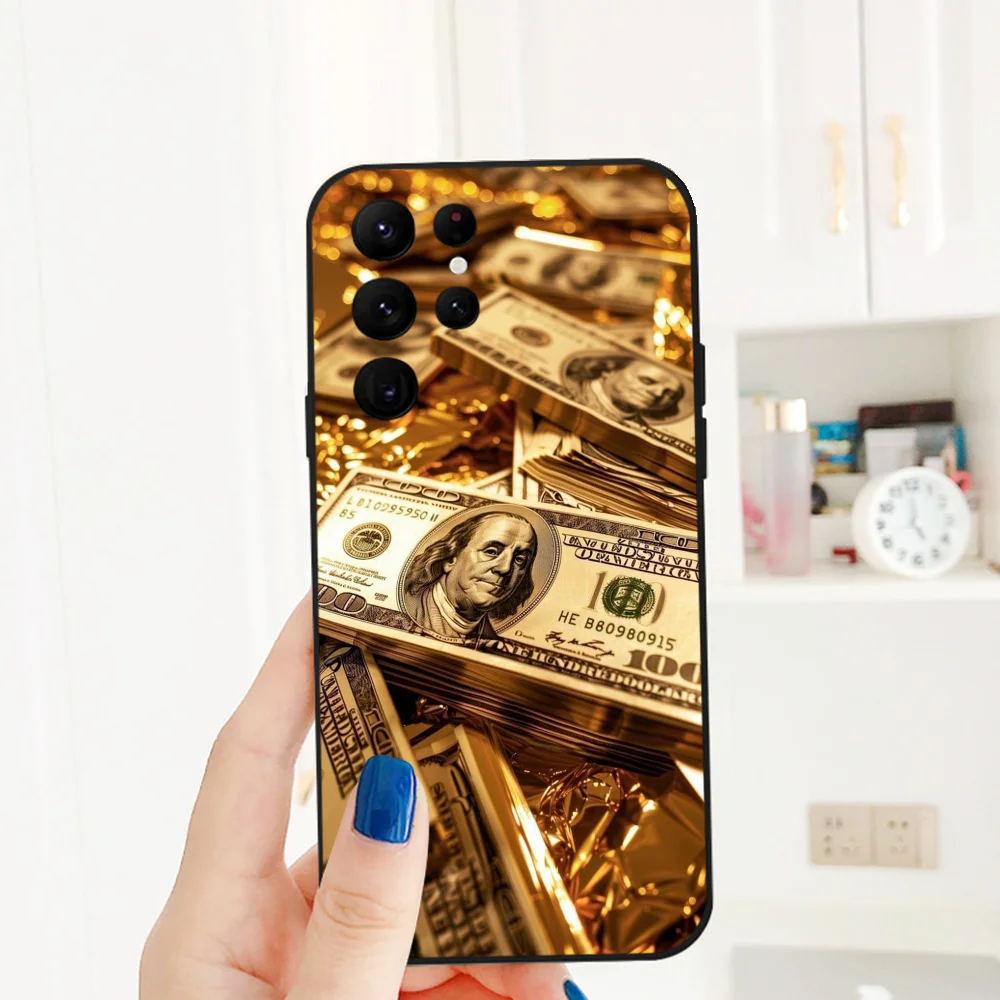 U-USD D-Dollar Cash Handyhülle für Samsung S Serie S20 S21 S22 S23 S24 FE Plus Ultra TPU Weiche bis hautfreundliche Hülle
