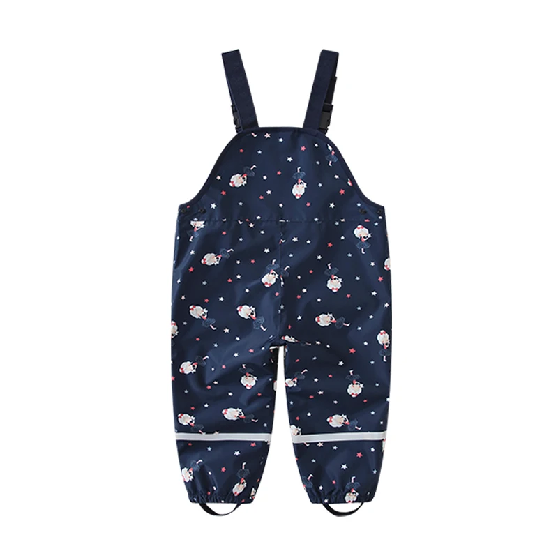 HONEYKING Children Waterproof Rain Pants Baby Jumpsuits Boys Girls Overalls Pants Fashion Kids Overalls