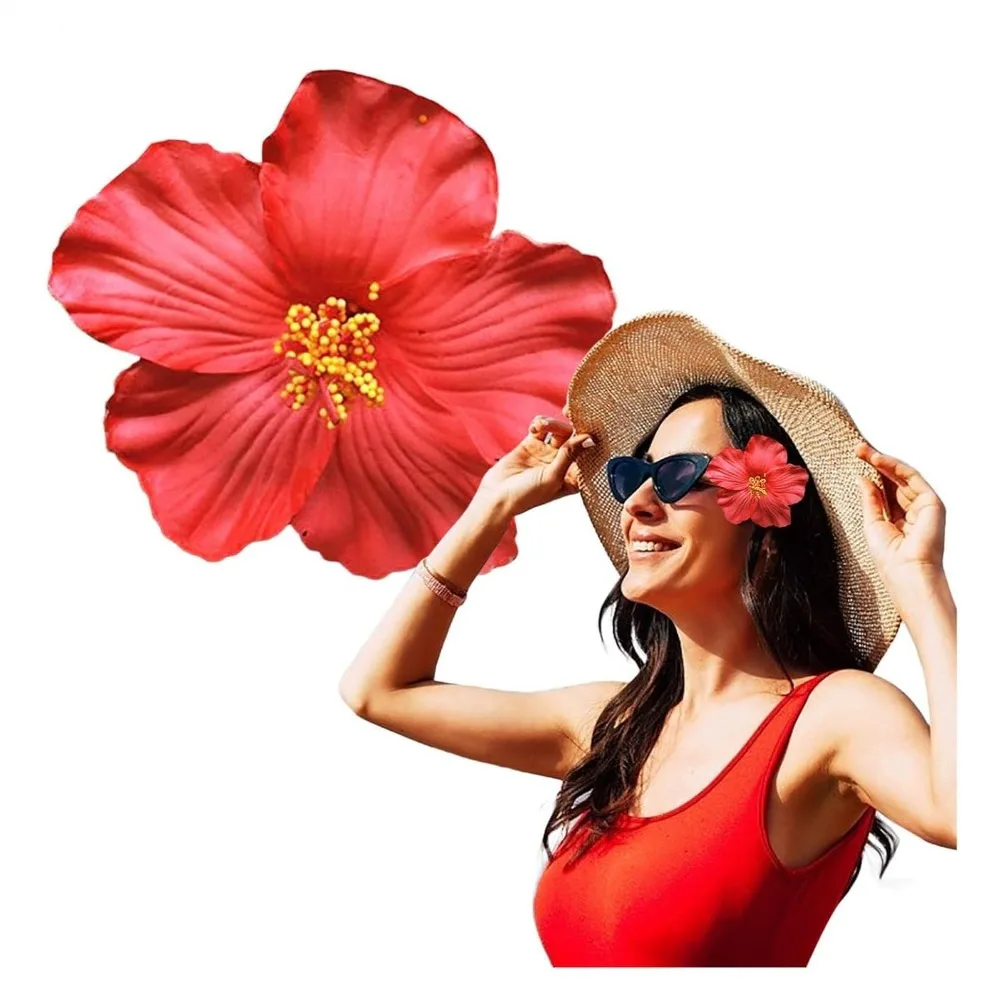 Headwear Hawaiian Flower Hair Clips Hair Accessories Romantic Artificial Flower Clips Suitable Vacation Beach Parties