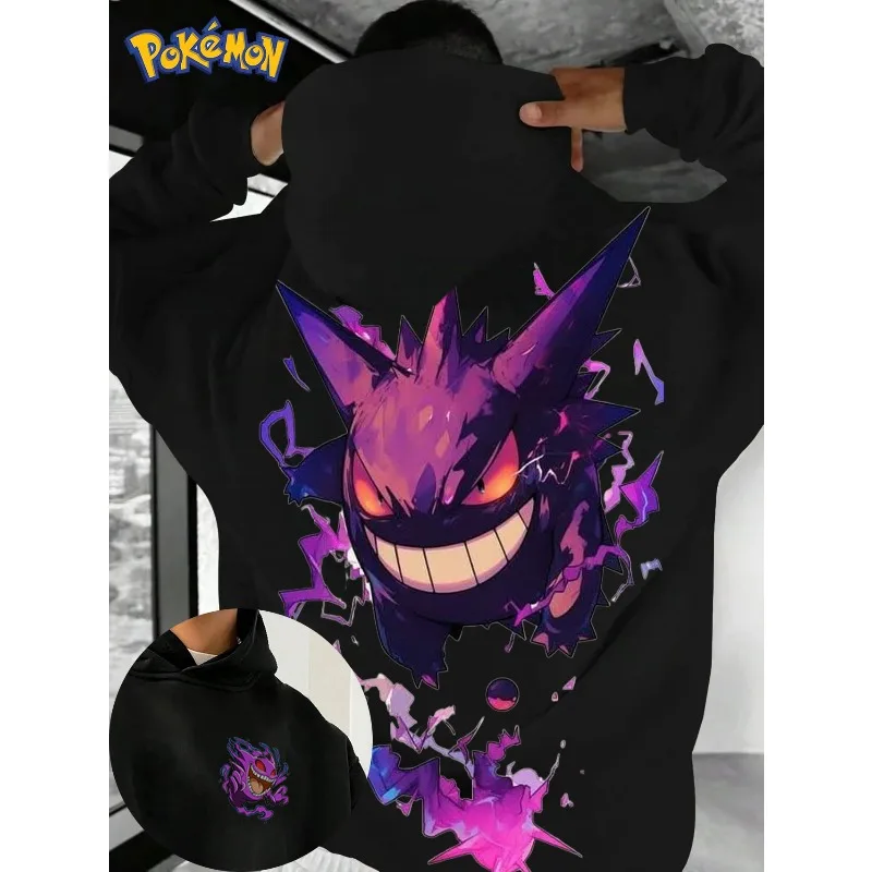

Gengar Pokémon Creative Front and Rear Print Hoodie Men/Women Autumn/winter New Harajuku Casual Trend Sweater Long-sleeved Top