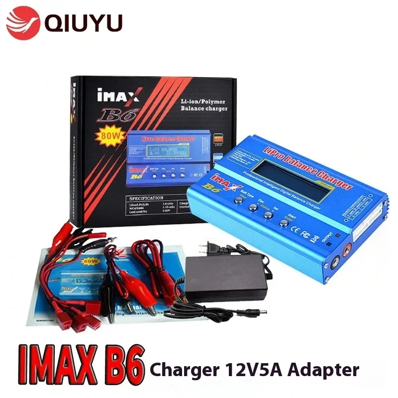 Imax B6 cargador inteligente equilibrado 80w 12v5a adaptador de corriente Rc Fpv vehículo modelo de avión batería de litio