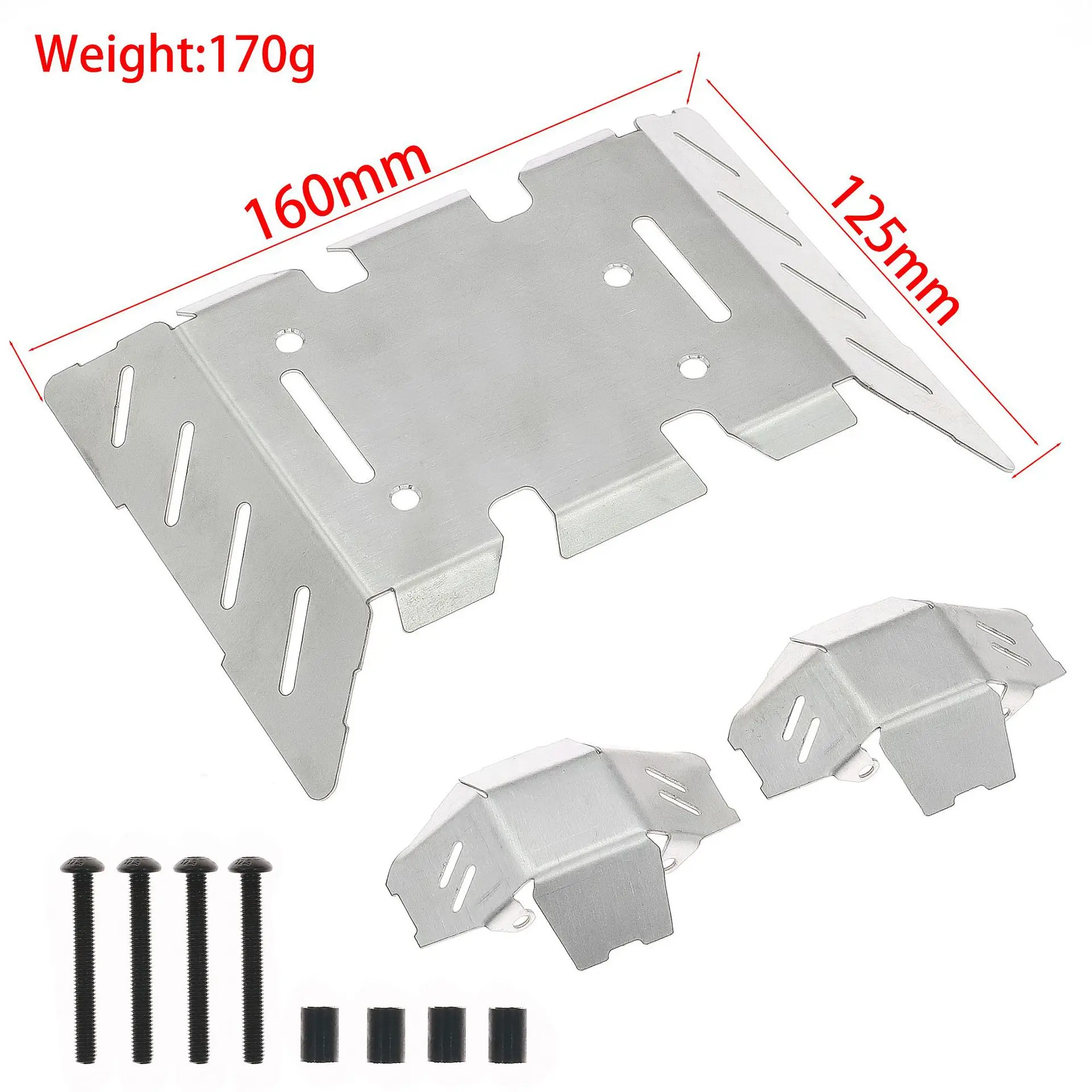 AXIAL 1/8 Venom GILAMON AXP8 Skid Plate Metal Armor Chassis Protection for Off-Road RC Car