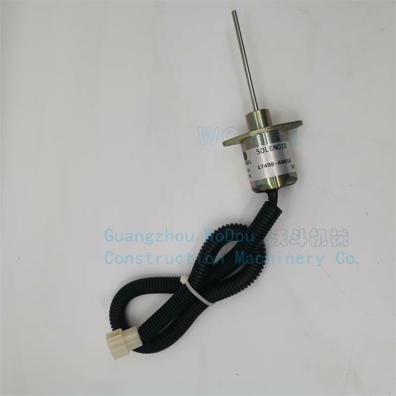 Kubota 17490-60010 Shutdown Solenoid SA-4310-12, Kubota D905 D1005 D1105 V1205 V1305 V1505 D1703 mesin, Bobcat V2203 V3800