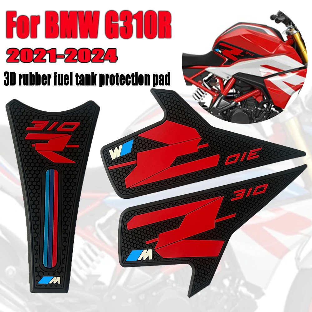 Motorcycle Non-slip Side Tank Knee Pads Set Grip Anti Slip Fuel Tank Pad Protection Stickers For BMW G310R G 310 R 2021-2024