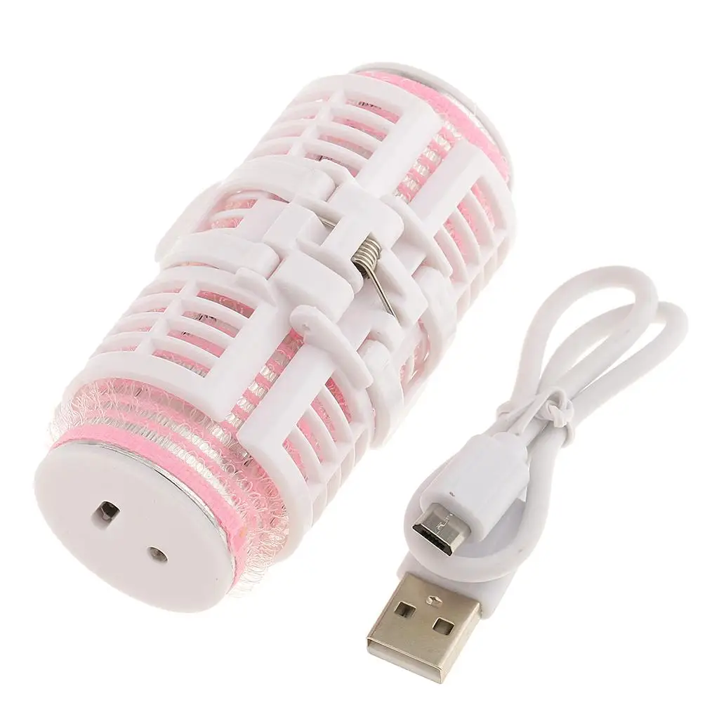 Professional USB Rechargeable Double-deck Roller Hair Bangs Curler Clip Home Salon Clamp Hair Styling DIY Accessories