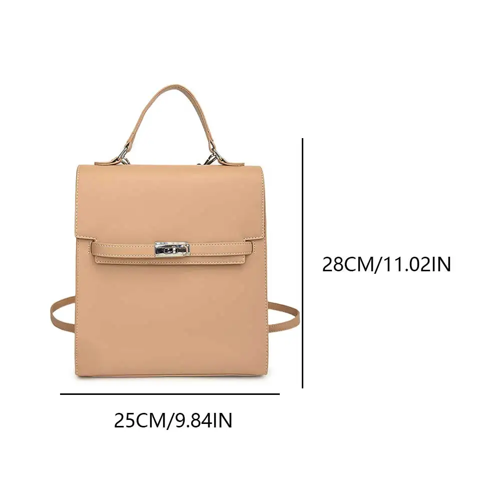 Women Backpack Purse with Adjustable Strap PU Leather Shoulder Bag Solid Color Handbag Casual for Shopping School Commuter