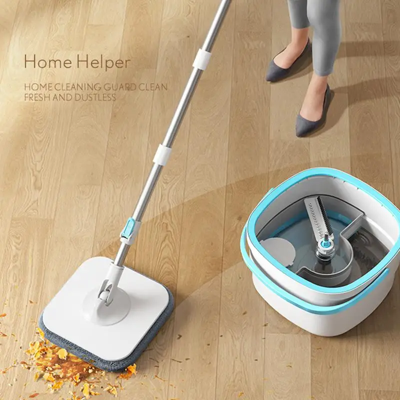 Microfiber Lazy No Hand Washing Floor Floating 360 Mops Household Cleaning Tool Clean Water Sewage Separation Mop With Bucket