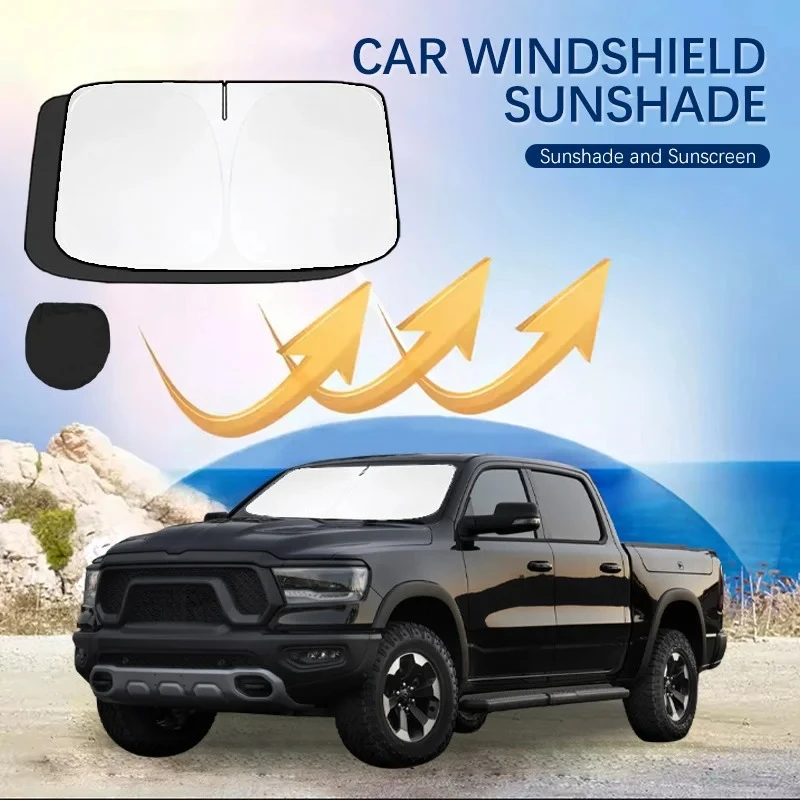 

Car Windshield Sun Shade Covers for Front Window Sunscreen UV Parasol For Dodge RAM 1500 RAM 2500 3500 Summer Car Accessories