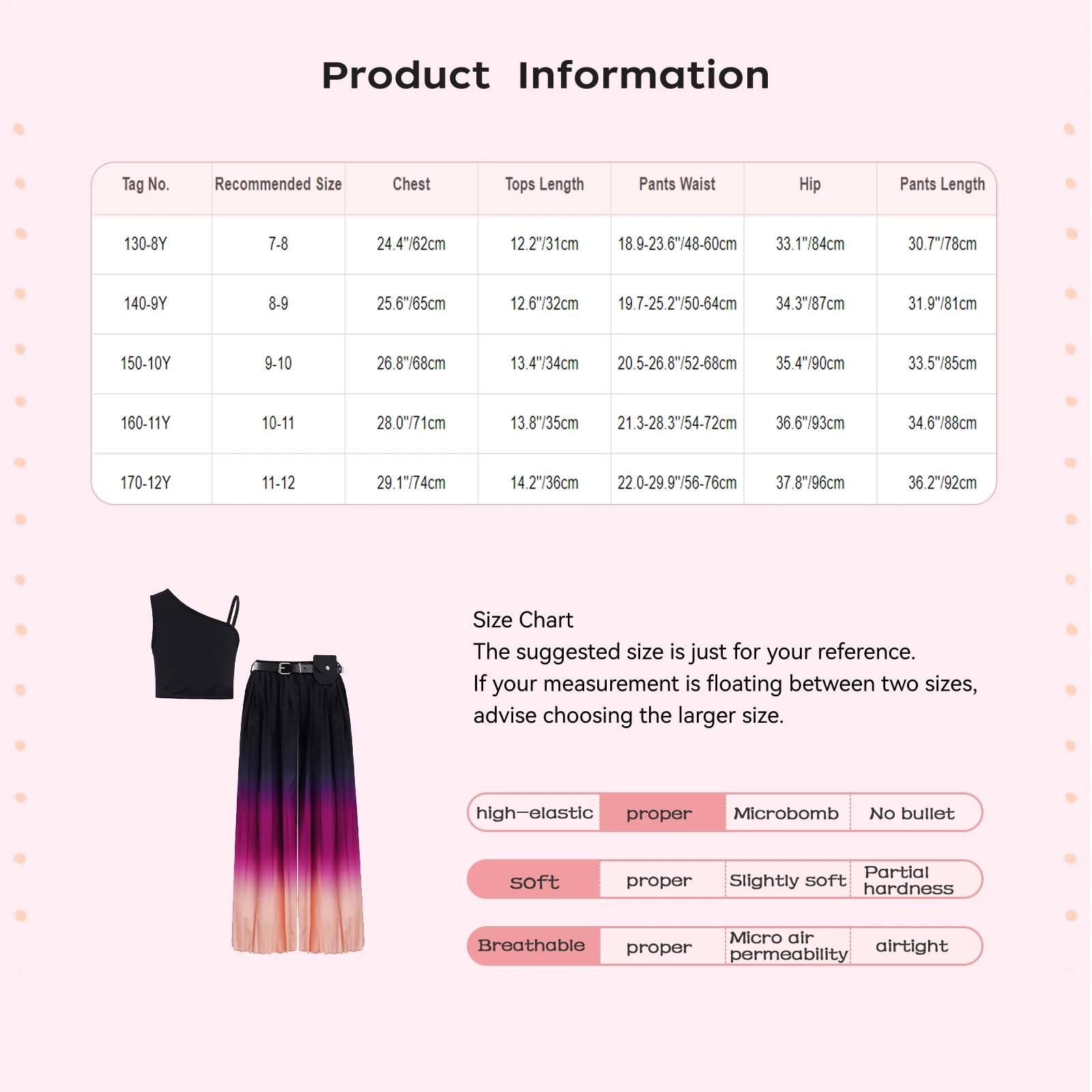 

Детские праздничные костюмы для девочек: комплект для современных танцев с градиентным эффектом, безрукавка и плиссированные брюки с широкими штанинами