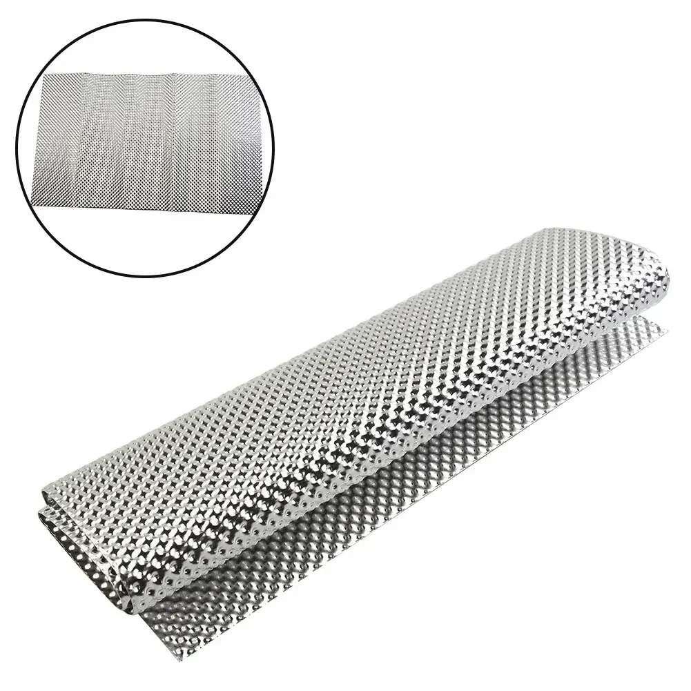 Car Embossed Aluminum Heat Shield 300x500mm Turbo Manifold-Exhausts Electrical Direct Replacement Car Tool Accessories image 2