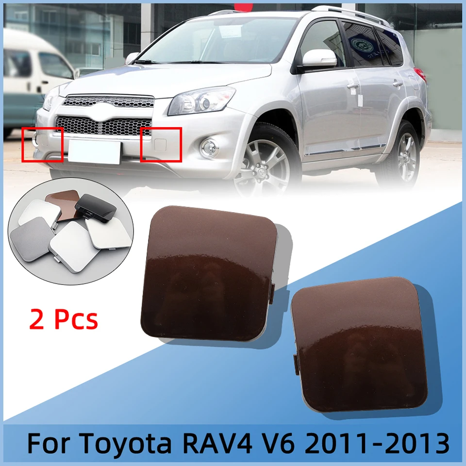 

2Pcs For Toyota RAV4 Rav4 V6 XA30 2011 2012 2013 Front Bumper Towing Hook Eye Cover Cap Tow Hook Hauling Trailer Lid Left Right