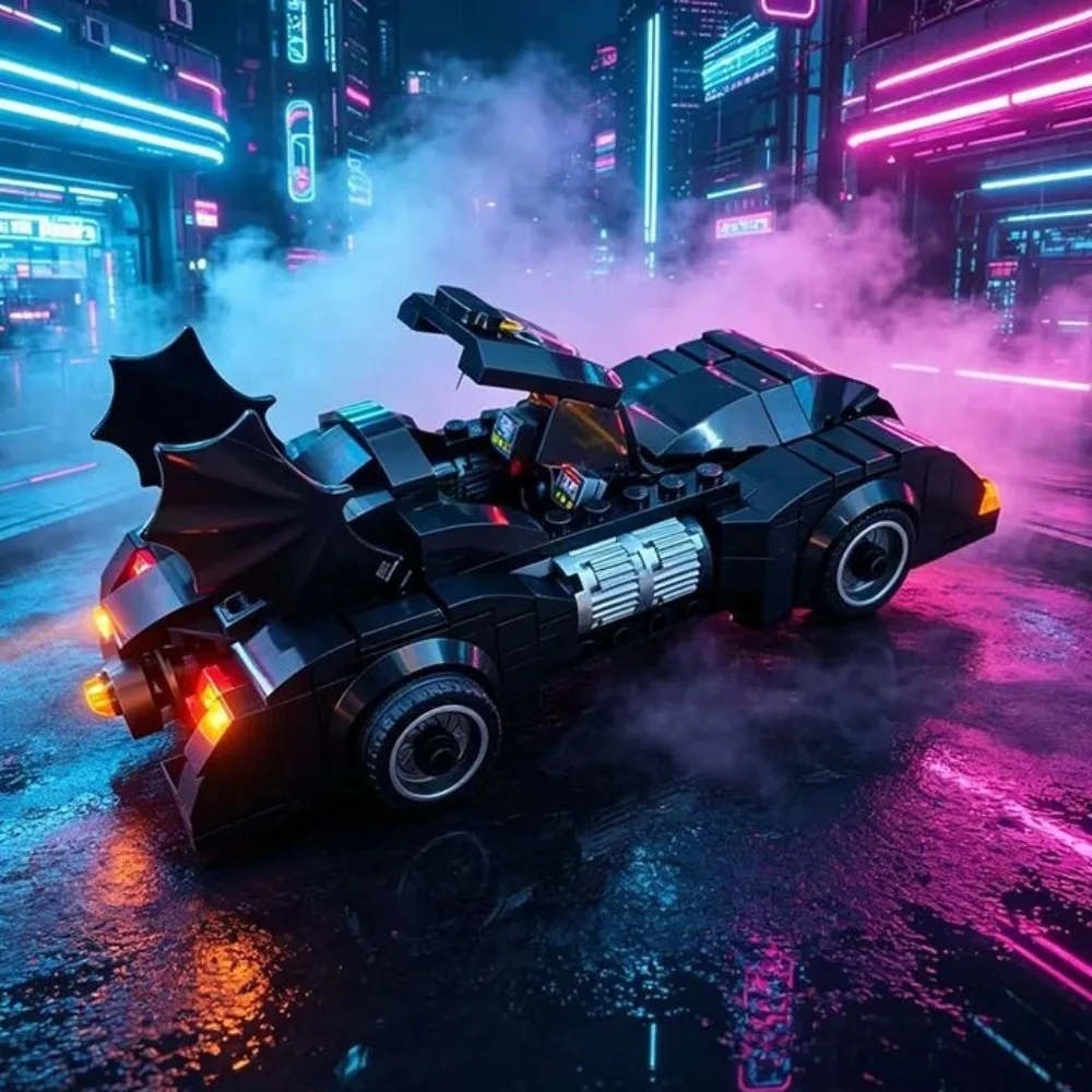 320pcs Super Heroes Series Batmobile Building Blocks Classic Bat Chariot Car Model Bricks Toys for Children Boys Christmas Gifts view 5