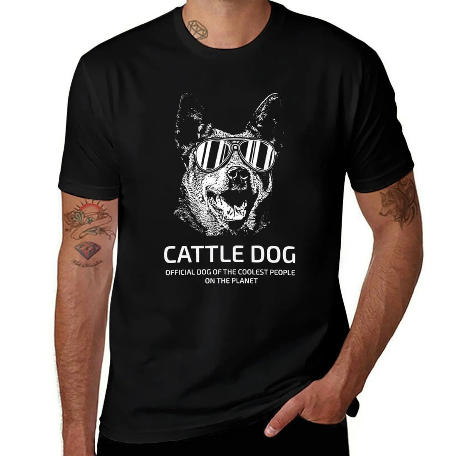 

Cattle Dog Official Dog of the Coolest Pup Lovers T-Shirt t shirt for man 100 percent cotton T-Shirt