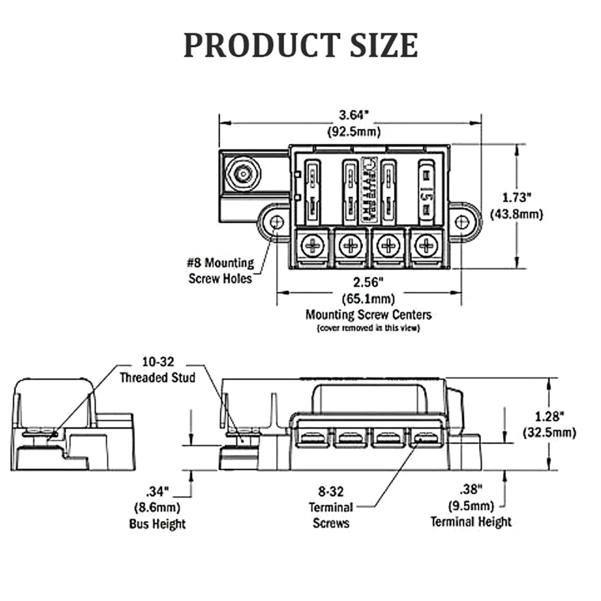 

【Home-Tools!】Blade Fuse Box for Automotive Boat Marine 4 Way 12-32V 4 Circuit Fuse Block with Cover