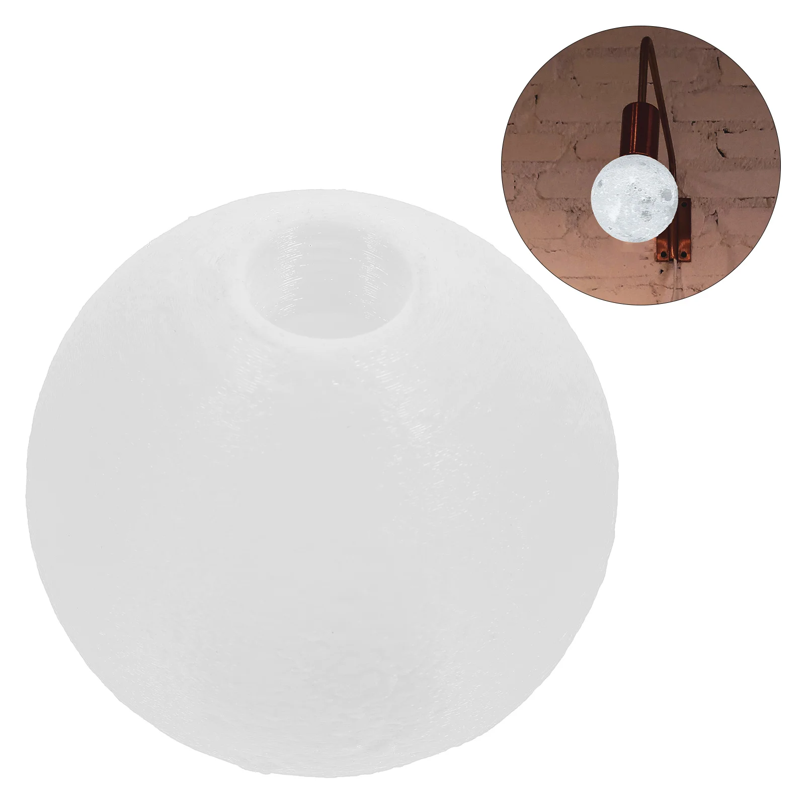 

3D Printed Moon Lampshade Round Shaped Home Ceiling Cover Plastic Replacement Shades Wall Lights Lighting Accessories