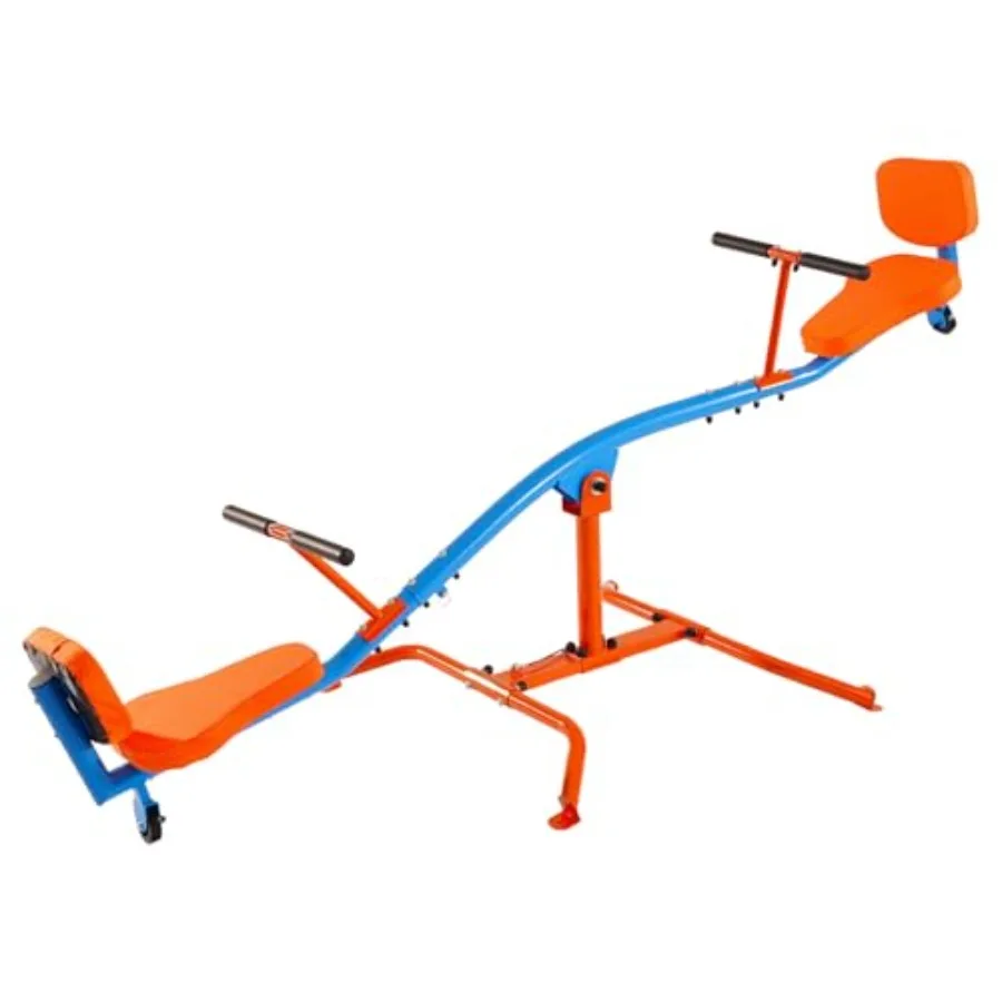 

Seesaw Teeter Totter for Outdoor 300 lbs Load Capacity Sit and Spin Teeter Totter with Easy-Grip Handles Playground Equipment w